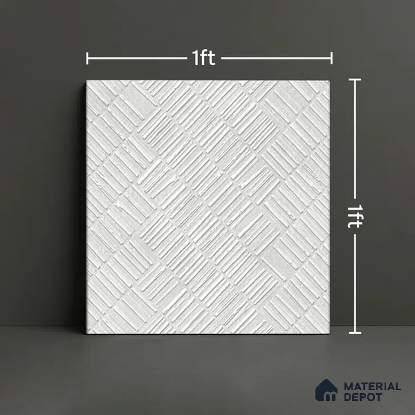 Punch Wall Tile TL 07255 B Roxy 7606 Granula 1 ft x 1 ft Ceramic Matte Finish - 9 mm | Suitable For Kitchen, Bathroom | 2 mm Spacer is Mandatory